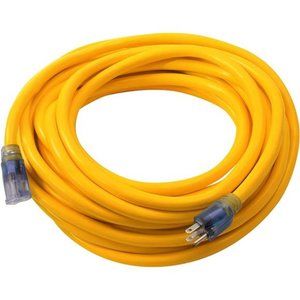 DEWALT 50 Foot 12/3 SJTW Lighted Extension Cord -  Waterproof, Weatherproof